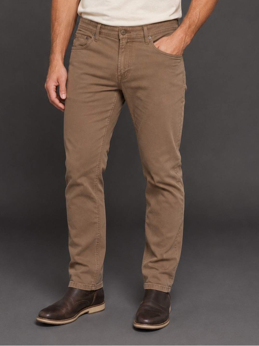 AG Tellis Modern Slim Pants Mens 38x34 Brown Stretch 5 Pocket